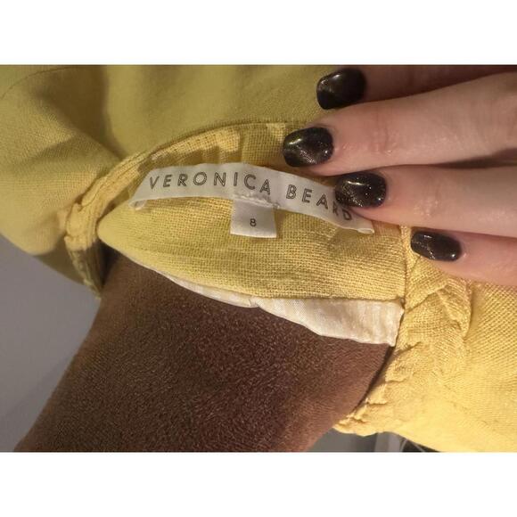 NWOT Veronica Beard Yellow Sleeveless Button-Up Linen Vest size 8 - Picture 5 of 5